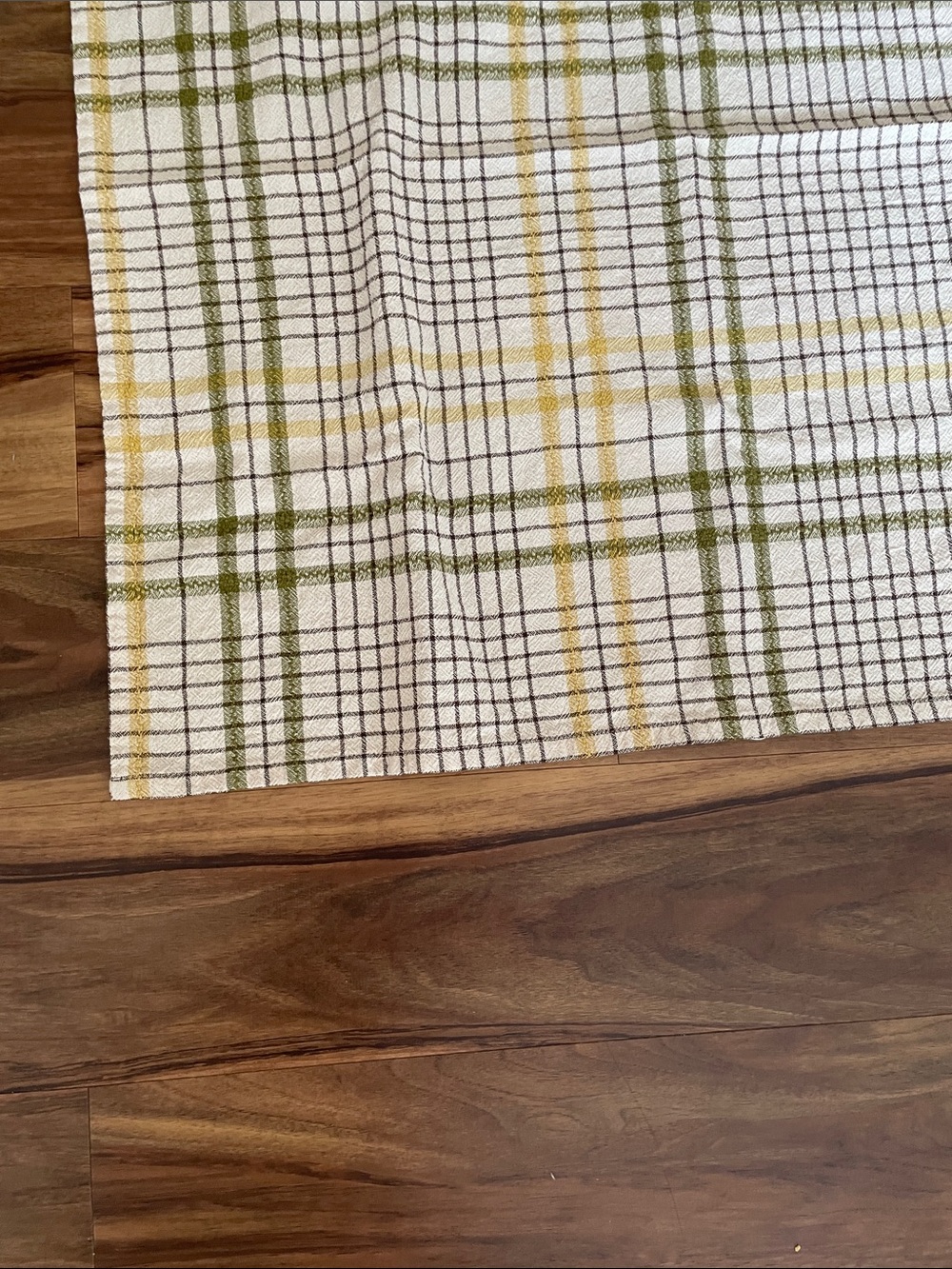 Hearth & Hand Striped Kitchen Towel - cream and green and yellow